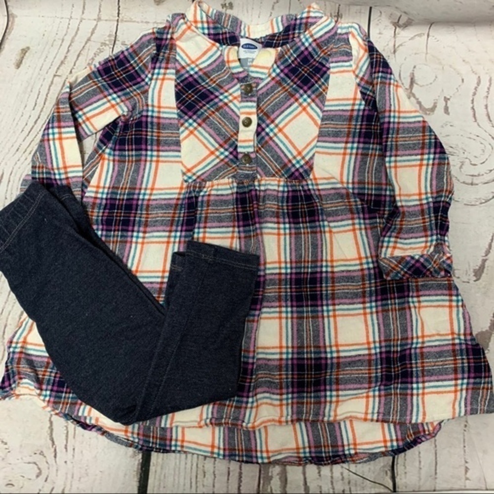 Old Navy Plaid Tunic Legging Set